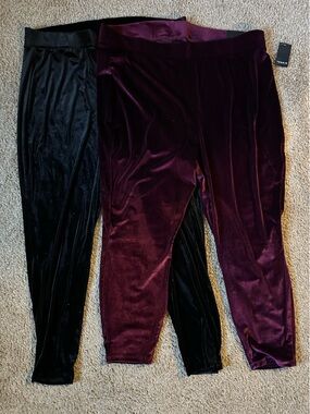 torrid Black Velvet-Look Stretch Leggings